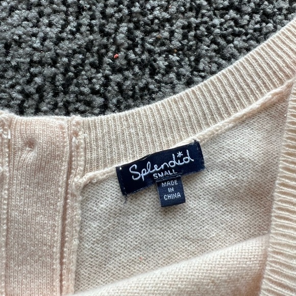 Splendid Cashmere Button Back Sweater - Picture 2 of 5